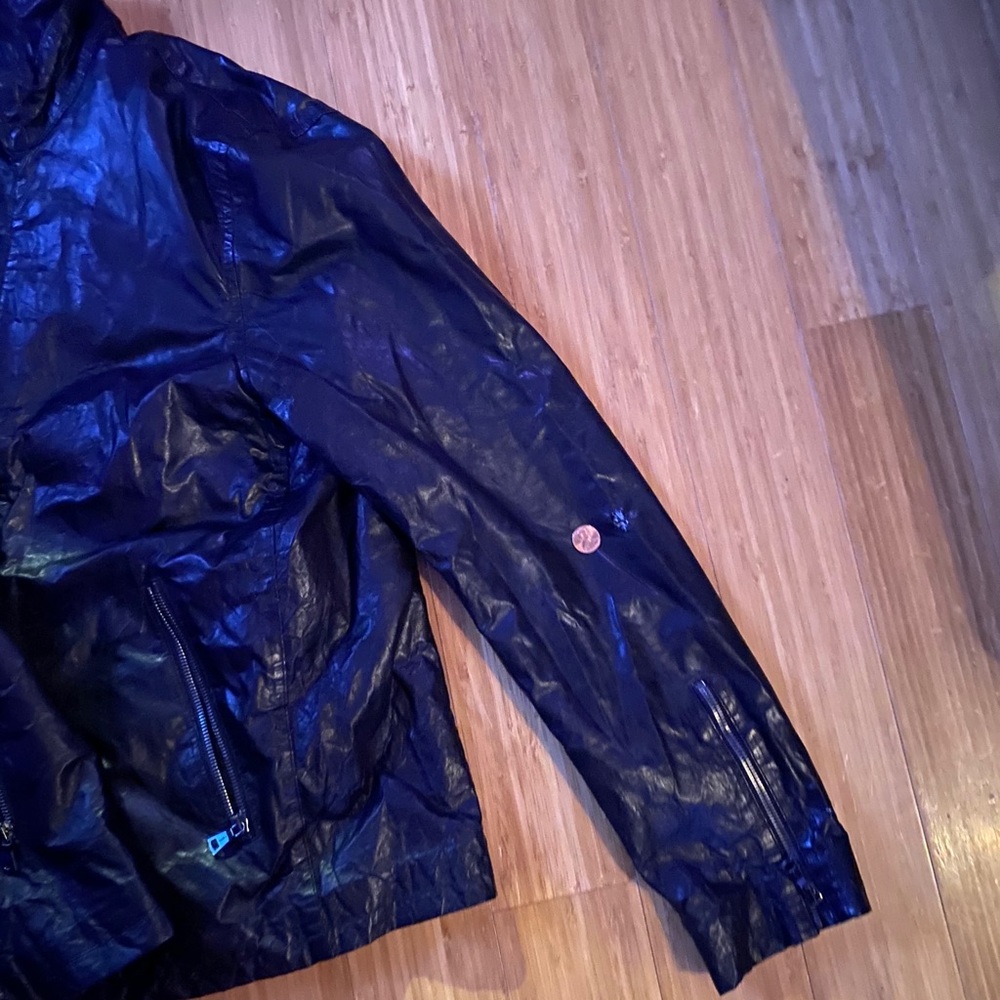 Men's John Varvatos Leather Moto Jacket - Size 50 - Picture 10 of 11